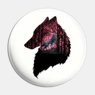 wolf in the woods Pin