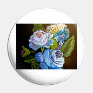 Blue Roses Pin