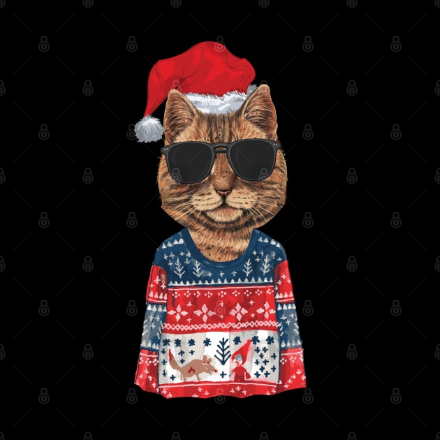 Cat ugly christmas sweater meowy catmas by aneisha