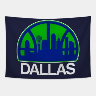 Dallas Basketball Skyline Tapestry