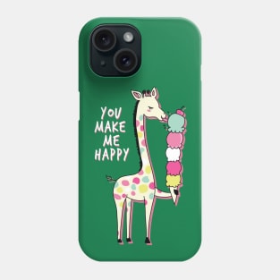 Giraffe Ice Cream Lover Phone Case