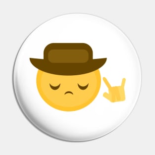 Sad Cowboy Emoji Pin