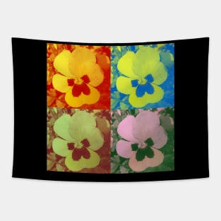 Pansy Pop Art Tapestry