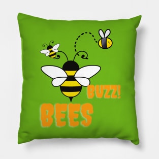 Bees Buzz Pillow