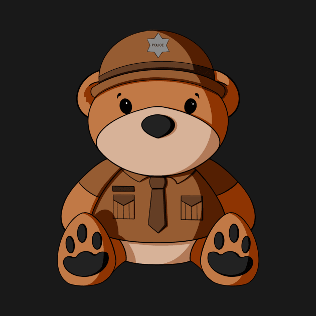 State Trooper Teddy Bear by Alisha Ober Designs