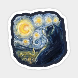 Van Gogh cat Magnet