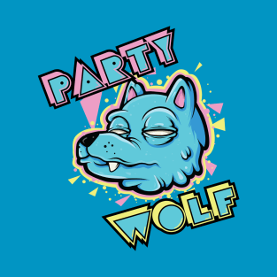 Funny Party Wolf Lover 80's Culture Party Animal T-Shirt