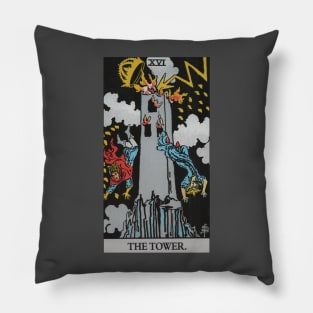 The Tower Tarot Card Pillow