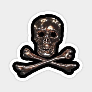 Golden Jolly Roger Magnet