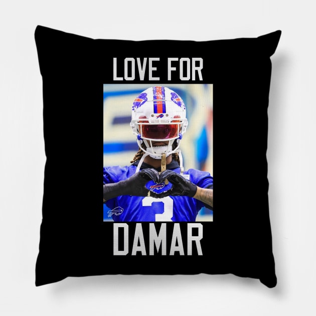 Pray for 3 damar Pillow by Mirrorfor.Art