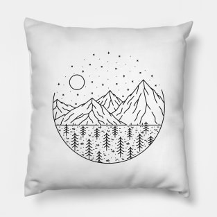 Mountain and Tree Pillow