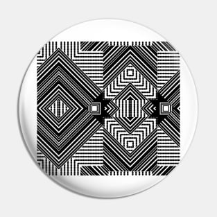 Black And White Polka Geometricals Pin