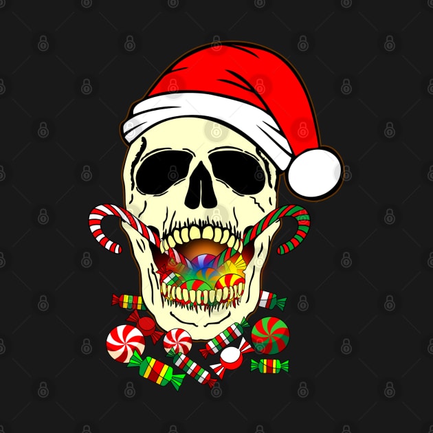 Skull Christmas Santa Claus 3# by Korvus78