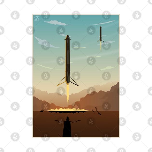 Falcon 9 heavy launch Square v.2 by Zakaria Azis