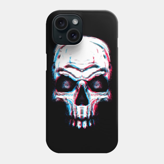 Skull Glitch Phone Case by Kyra_Clay