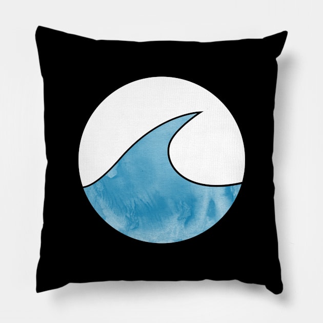 Water Wave Travel The Nature See Ocean Trendy Popular Waves Pillow by mangobanana