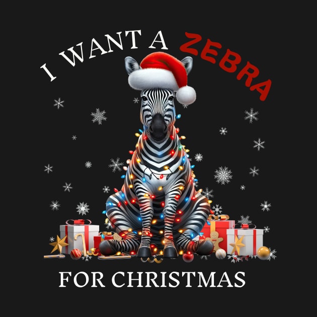 I Want a Zebra for Christmas by Positive Designer