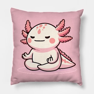 earnest meditating axolotl Pillow