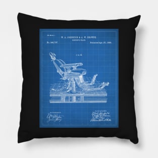 Dental Chair Patent - Dentist Dentists Office Art - Blueprint Pillow