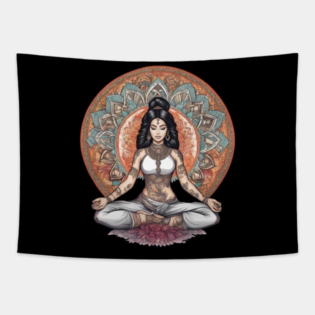 Yin Yoga Tapestry by animegirlnft