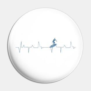 Surfer Heartbeat Beginner Pin