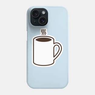 vector illustration of a cup of hot coffee Phone Case