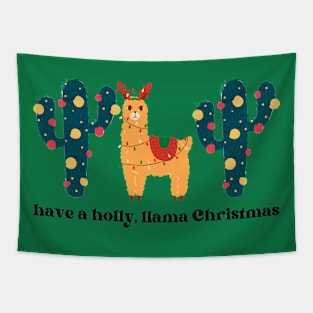 have a holly, llama Christmas cactus western Tapestry