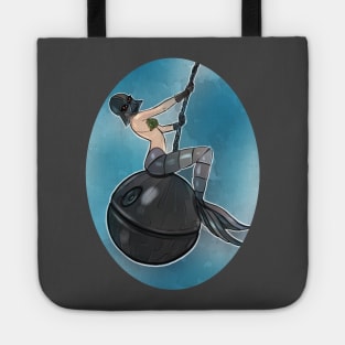 Sci-fi Mermaid Wrecking Ball Tote