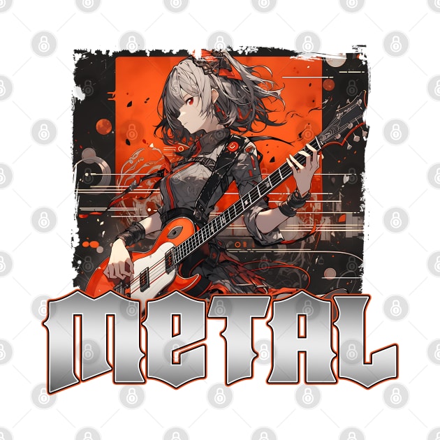 Metal Music Album Cover - Anime Shirt by KAIGAME Art