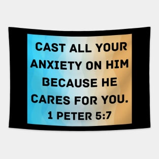 Bible Verse 1 Peter 5:7 Tapestry