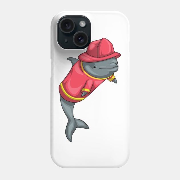 Dolphin Firefighter Fire department Phone Case by Markus Schnabel