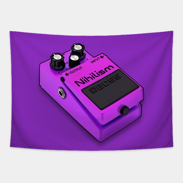 Nihilism Guitar Effects Pedal /// Humorous Guitarist Gift Tapestry by DankFutura