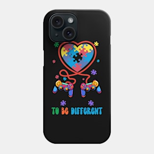 Gamer Autism Awareness It's Ok To Be Different Funny Video Game Phone Case