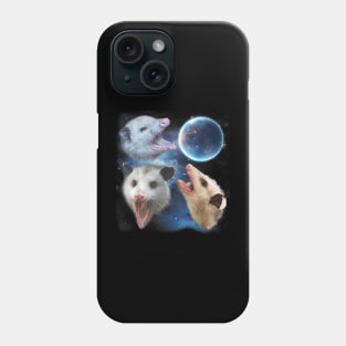 Three Opposum Moon 3 Possum Dead Moon Weird Cursed Meme Phone Case