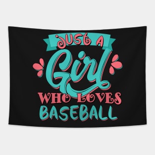 Just A Girl Who Loves Baseball Gift design Tapestry