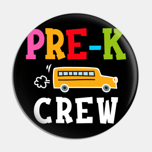 pre-k Crew shirt Back to School Teacher Gifts Pin