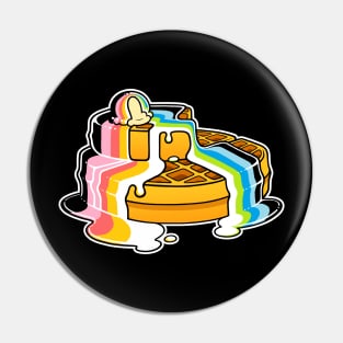 Queer Pride Flag Waffles LGBT Pin