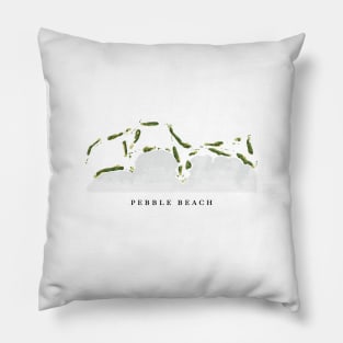 Pebble Beach Golf Map Pillow