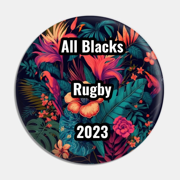 Cool All Blacks Rugby design Pin by Cheebies