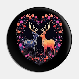 Deer Valentine Day Pin