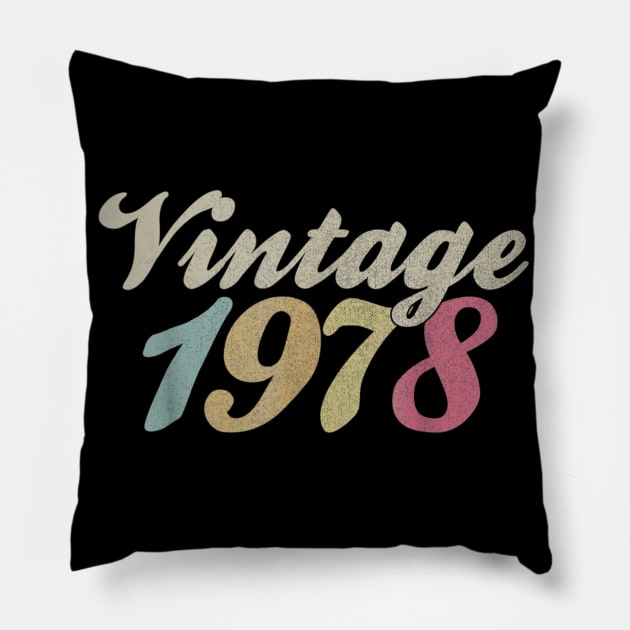 VINTAGE 1978 42 Year Old 42th Birthday Gift Retro Pillow by semprebummer7