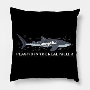 Plastic is the real killer Tshirt Pillow