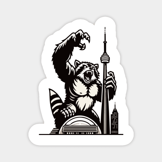 Toronto - King Raccoon Magnet by nostalgiapress