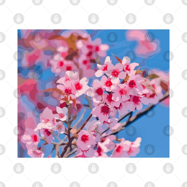 Cherry Blossoms in Bloom by Glenn Landas Digital Art