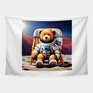 Teddy in a Space suit on the Moon Tapestry