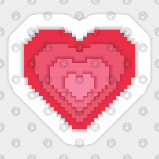 Minecraft heart Love Minecraft Sticker TeePublic