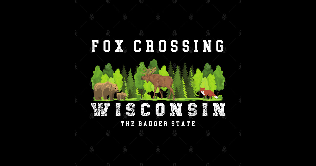 Fox Crossing Wisconsin Fox Crossing Sticker TeePublic