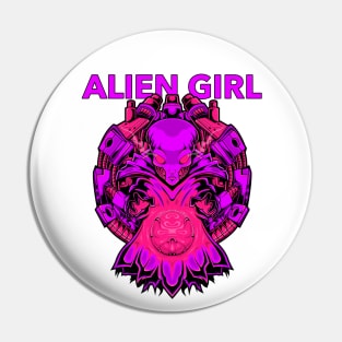 Alien Girl Pin