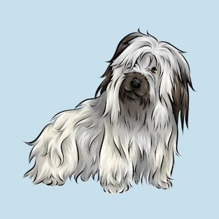 Cute Skye Terrier Dog | Grey with Black Points T-Shirt