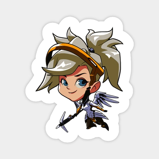 Mercy Cute Spray - Overwatch Magnet by Bystanders